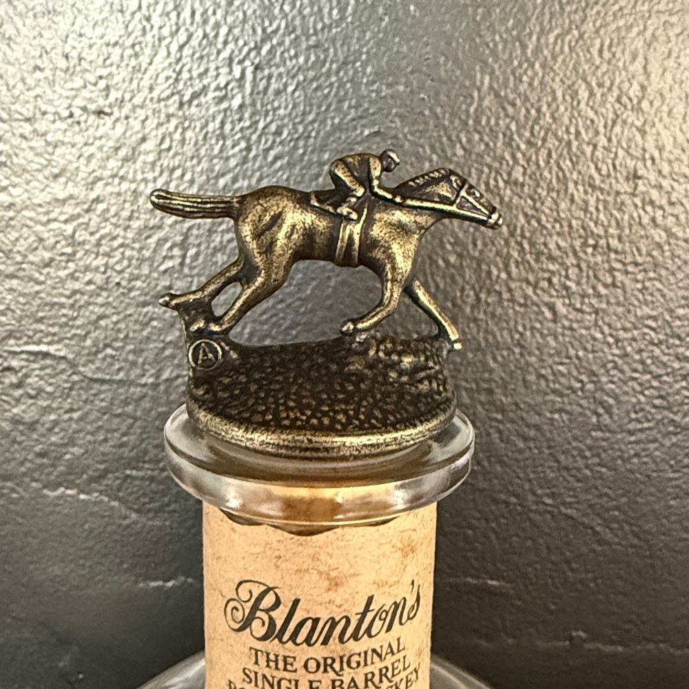 Blanton's Single Barrel Bourbon Whiskey Letter “A” EMPTY BOTTLE & Velvet Bag - Picture 5 of 6